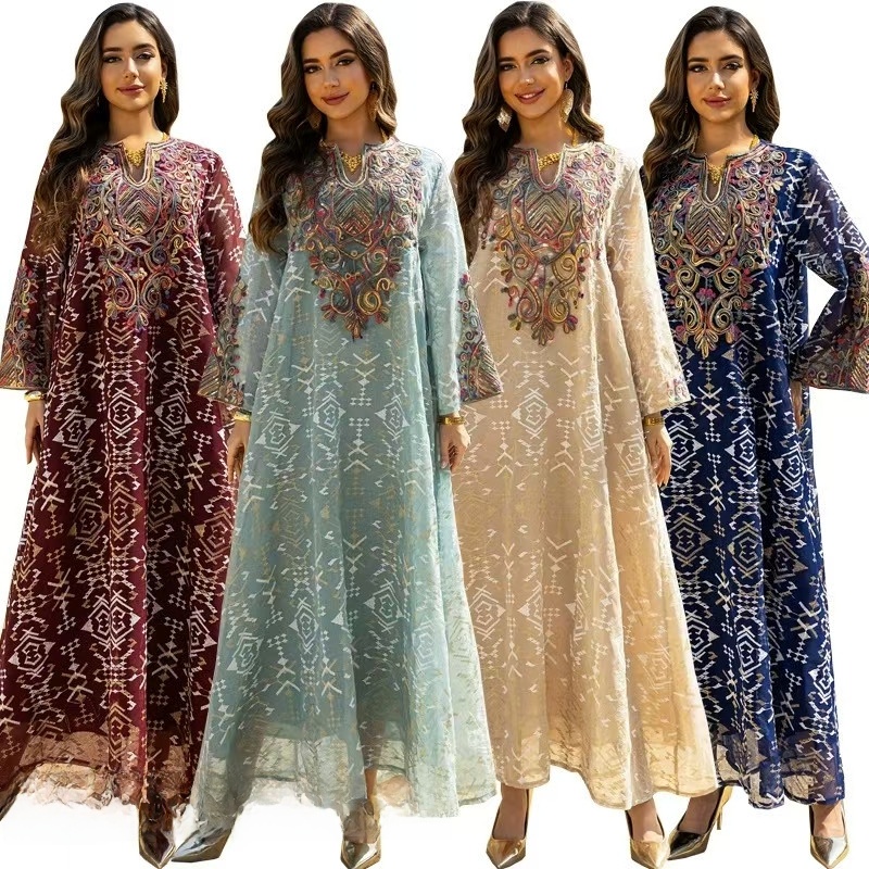 Ethnic Style Dresses - New Fashionable Ethnic Style Mesh Embroidered