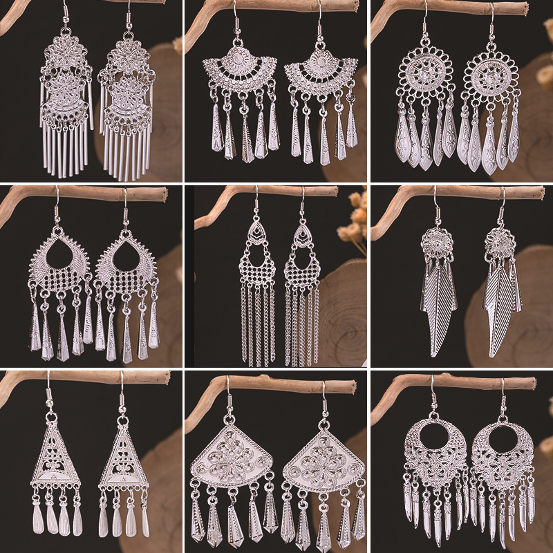 Ethnic Indian Fashion - Vintage Ethnic Dangle Earings for Women