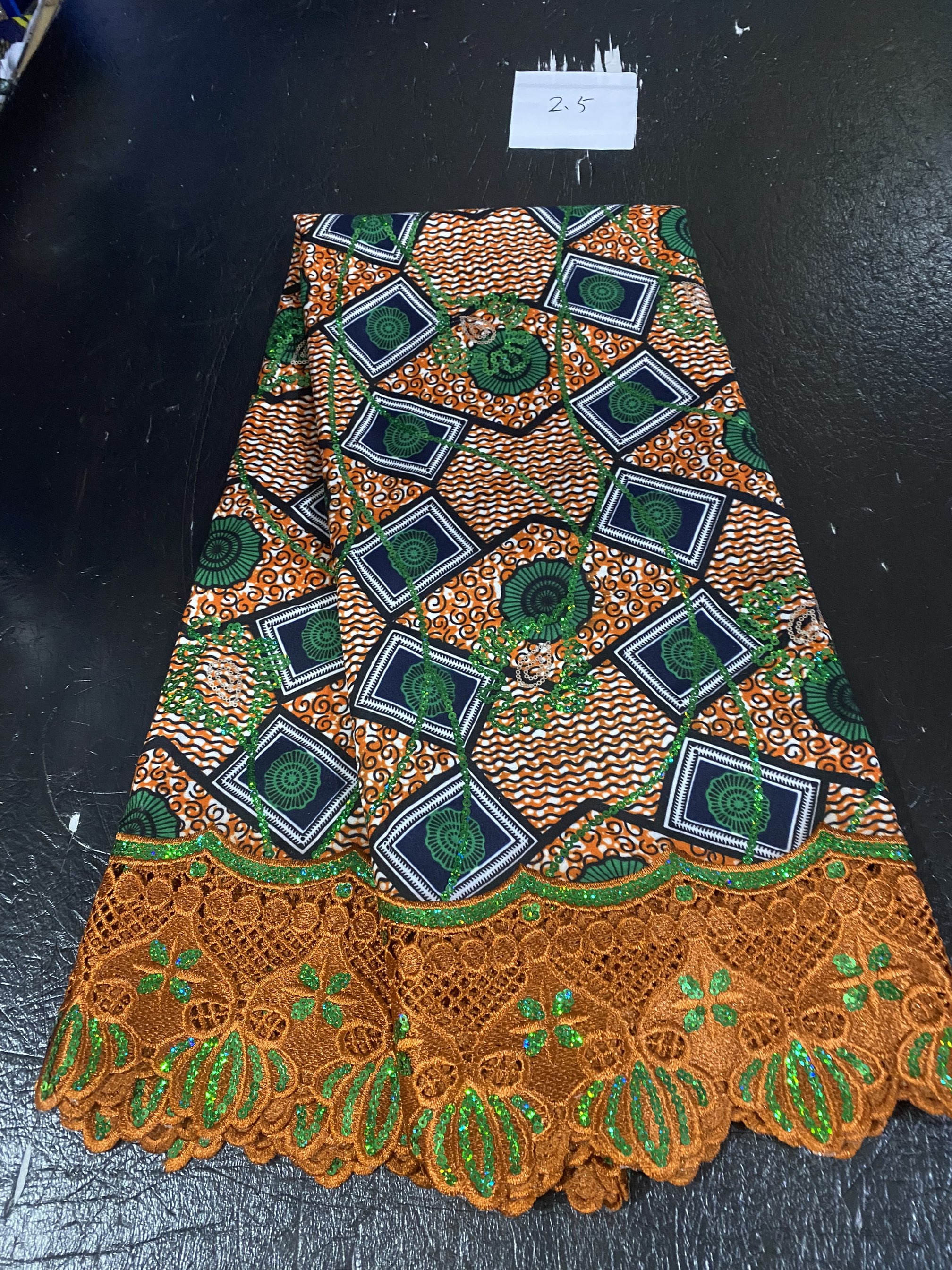 2.5yard African Wax Brocade La - African Ankara Print reseña y precio