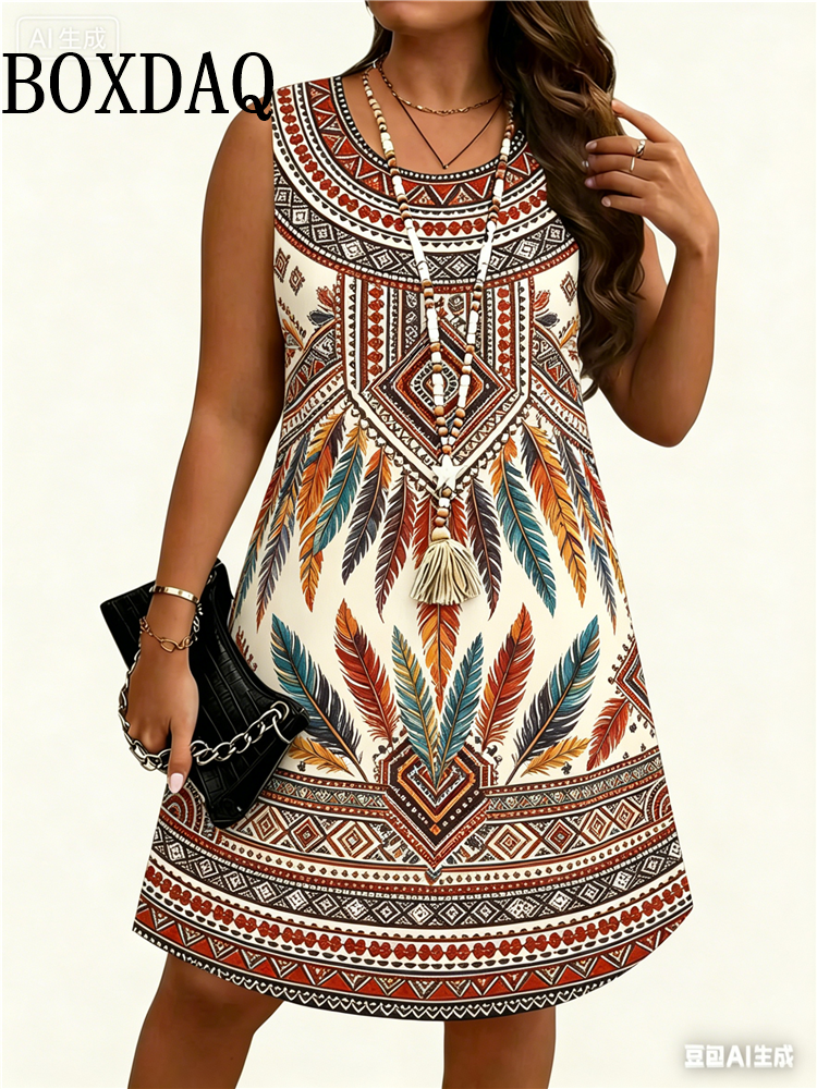 Ethnic Style Flowers 3D Print  - Ethnic Style Dresses reseña y precio