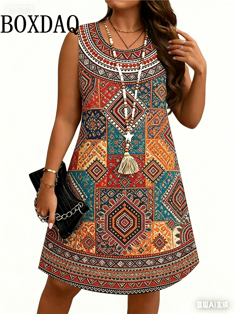 Ethnic Style Flowers 3D Print  - Ethnic Style Dresses reseña y precio