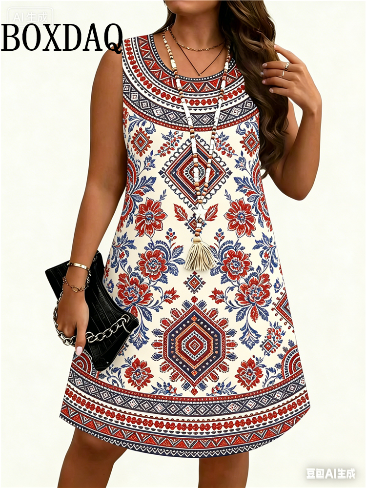 Ethnic Style Flowers 3D Print  - Ethnic Style Dresses reseña y precio