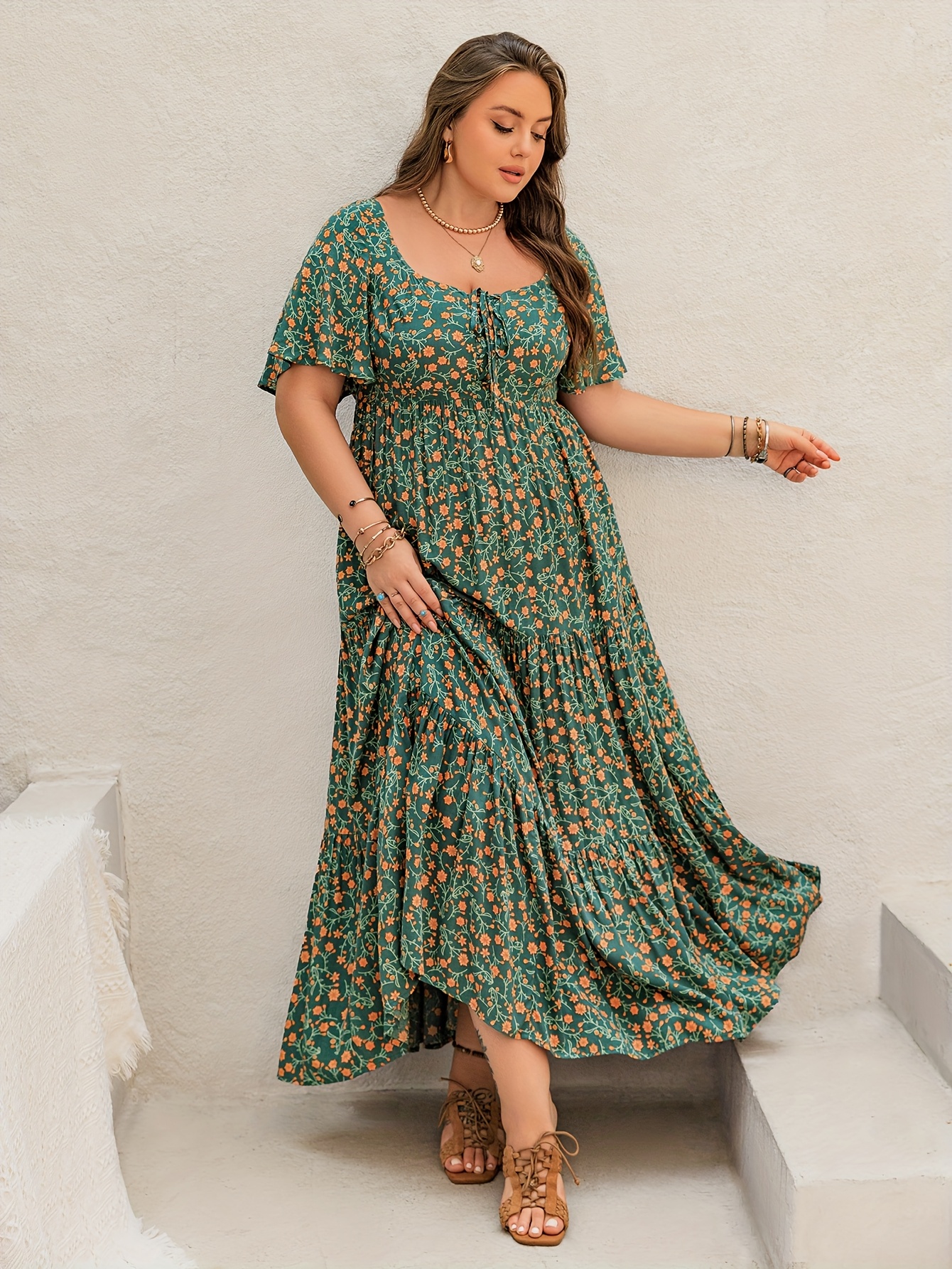 Plus Size Bohemian Long Dress  - Ethnic Style Dresses reseña y precio
