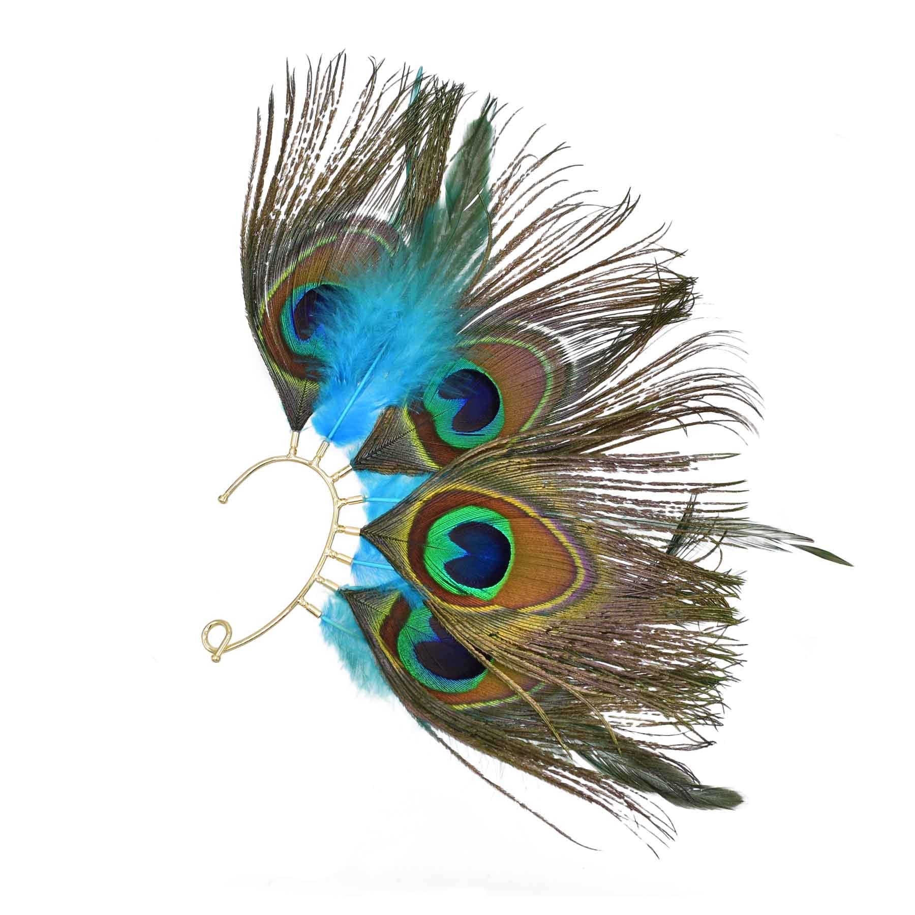 Peacock Feathers Women Ear Cuf - Ethnic Indian Fashion reseña y precio