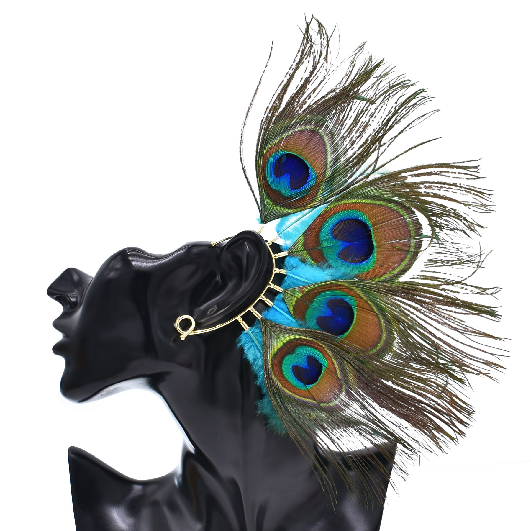 Peacock Feathers Women Ear Cuf - Ethnic Indian Fashion reseña y precio