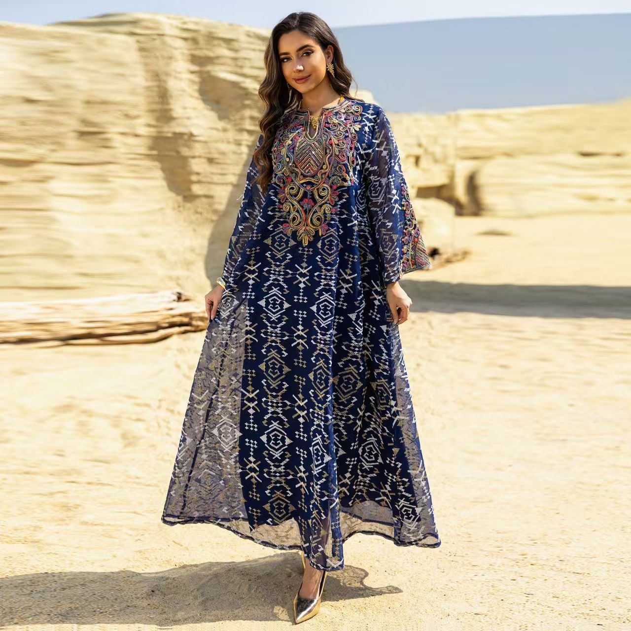New Fashionable Ethnic Style M - Ethnic Style Dresses reseña y precio