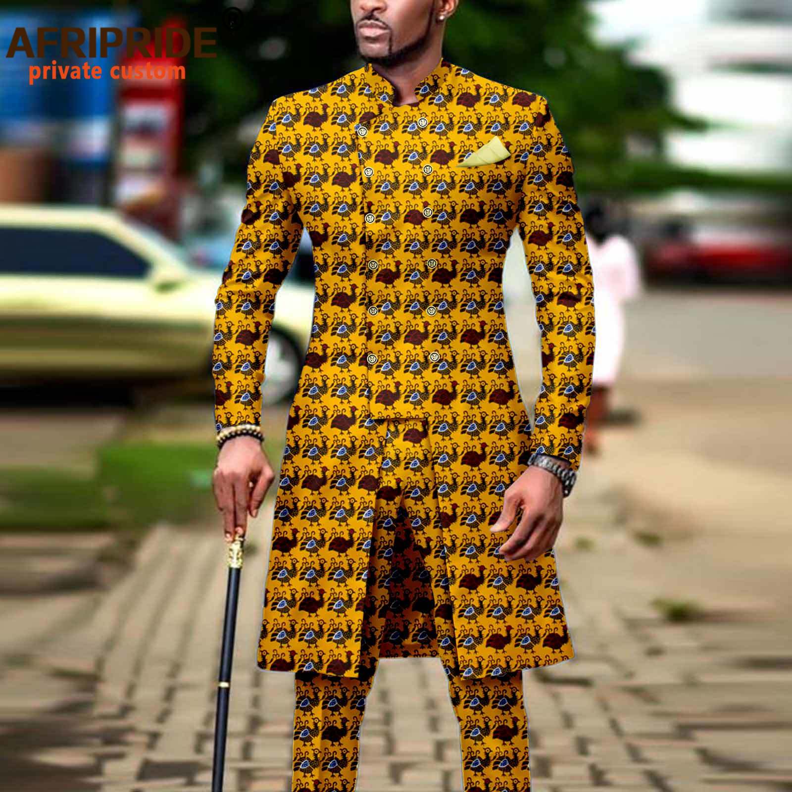 Men`s Suit African Clothing Da - African Ankara Print reseña y precio