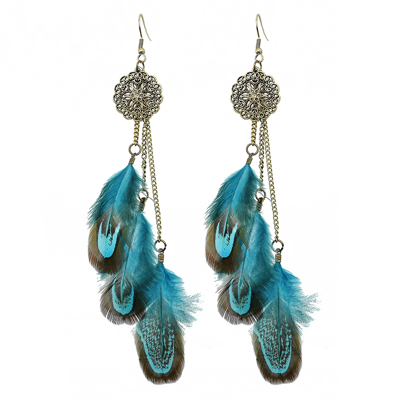 Bohemian Feather Earrings For  - Ethnic Indian Fashion reseña y precio