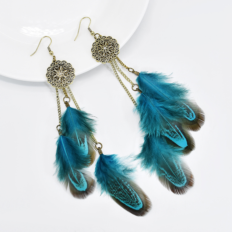 Bohemian Feather Earrings For  - Ethnic Indian Fashion reseña y precio