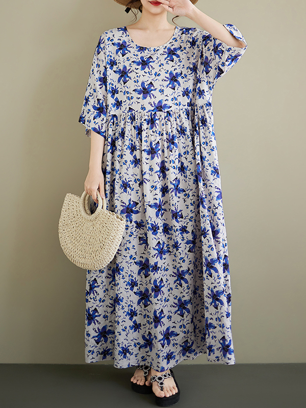 Summer New plus Size round Nec - Ethnic Style Dresses reseña y precio