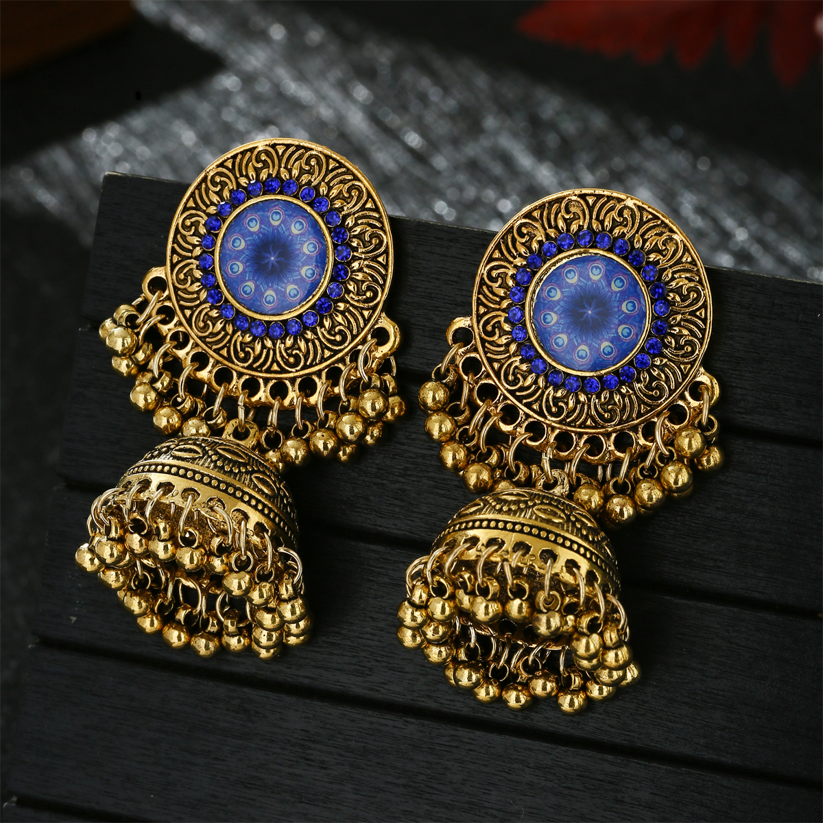 Classic Ethnic Red Flower Jhum - Ethnic Indian Fashion reseña y precio