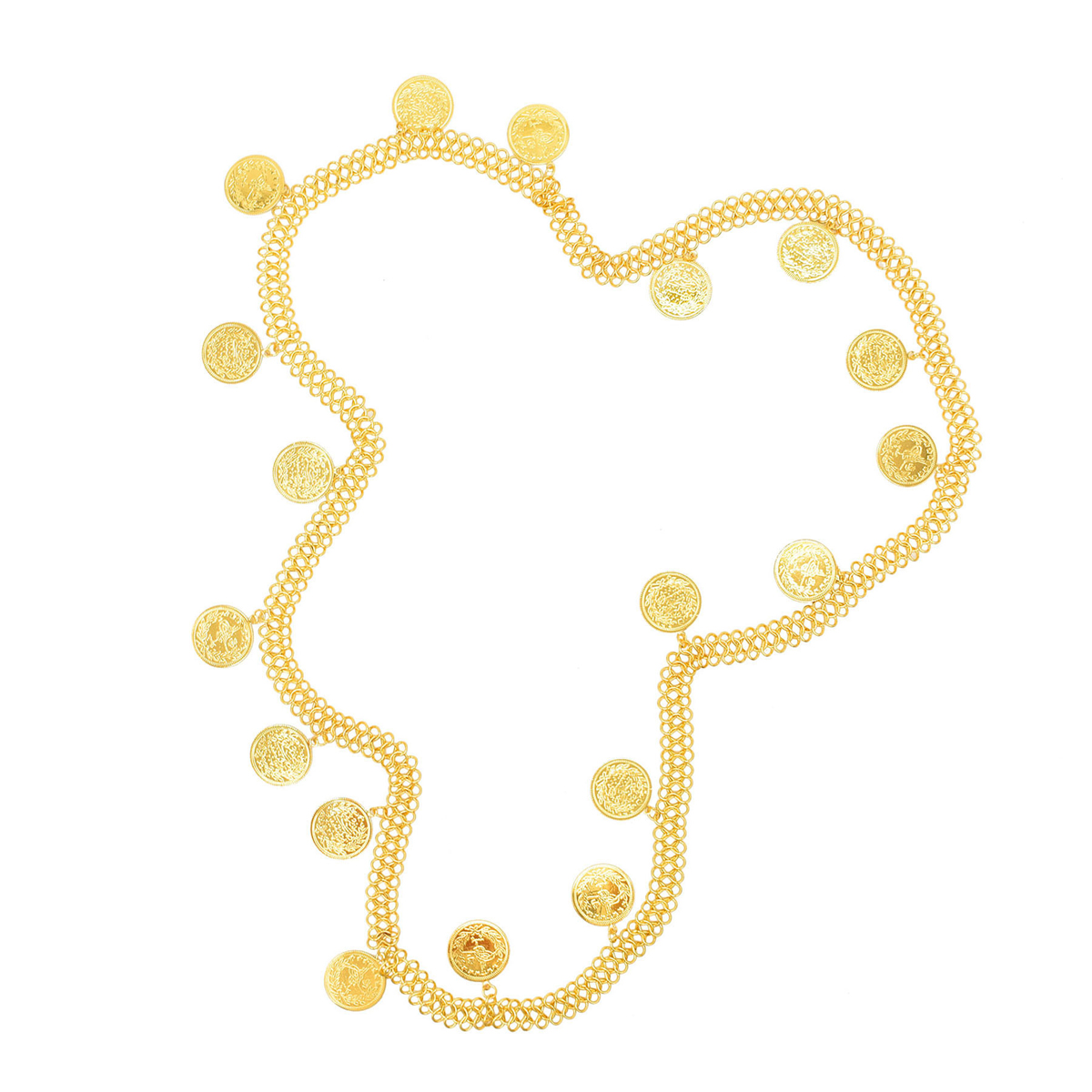 Gold Plated Simple Large Coins - Ethnic Indian Fashion reseña y precio