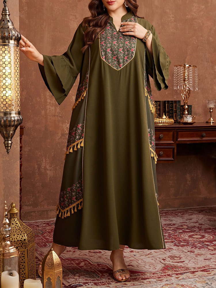 GIBSIE Plus Size Ethnic Style  - Ethnic Style Dresses reseña y precio
